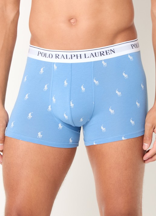 Ralph Lauren Boxershorts met logoband in 3-pack - detail blauw