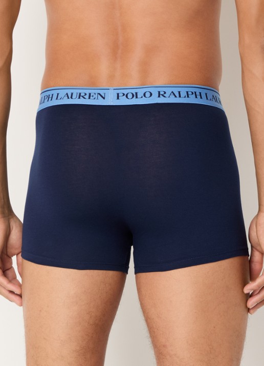 Ralph Lauren Boxershorts met logoband in 3-pack - achterkant donkerblauw