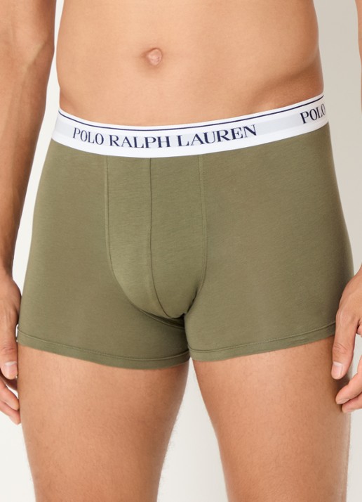 Ralph Lauren Boxershorts met logoband in 3-pack - voorkant 3 indigo