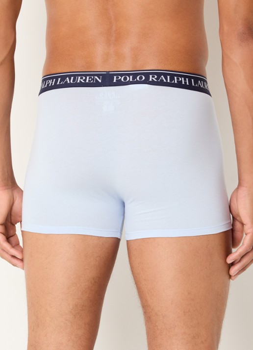 Ralph Lauren Boxershorts met logoband in 3-pack - achterkant royalblauw