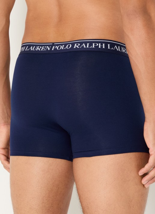 Ralph Lauren Boxershorts met logoband in 3-pack - achterkant 3 kobaltblauw