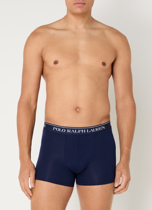 Ralph Lauren Boxershorts met logoband in 3-pack - detail 4 kobaltblauw