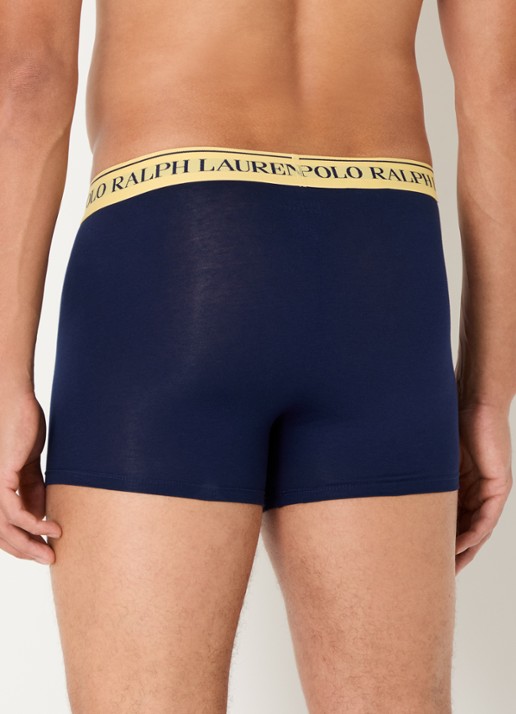 Ralph Lauren Boxershorts met logoband in 3-pack - achterkant lichtblauw