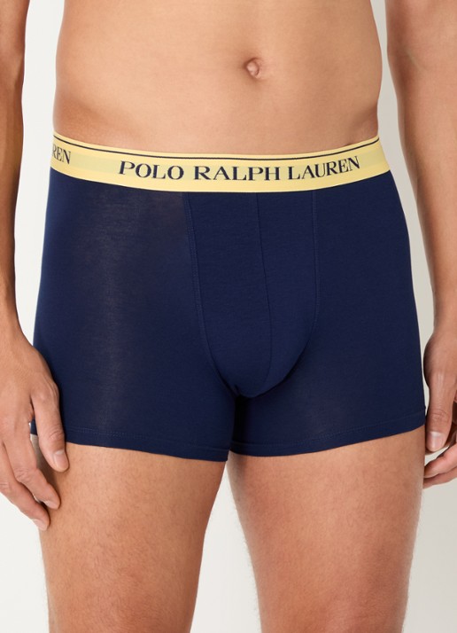 Ralph Lauren Boxershorts met logoband in 3-pack - voorkant 3 lichtblauw