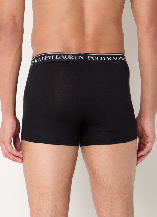 Ralph Lauren Boxershorts met logoband in 3-pack - achterkant zwart