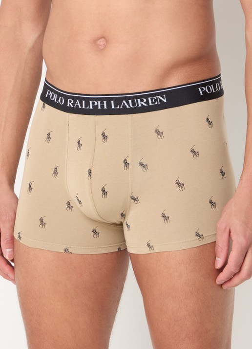 Ralph Lauren Boxershorts met logoband in 3-pack - detail 2 khaki