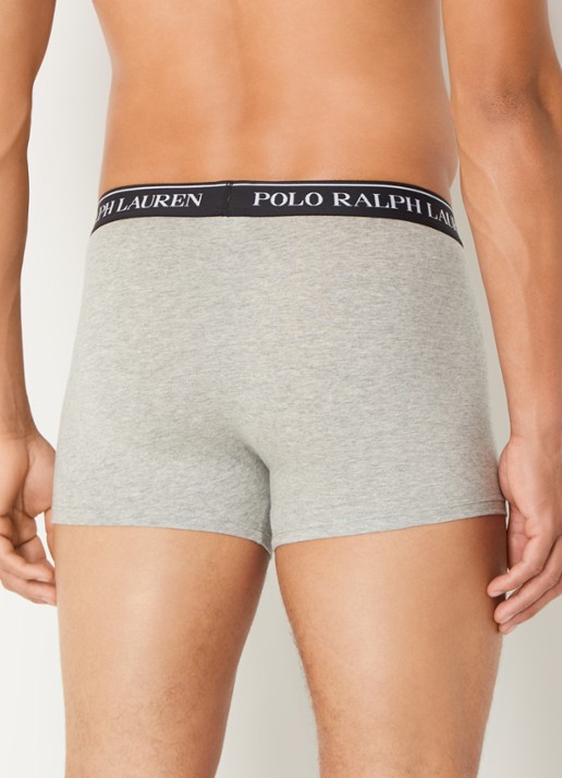 Ralph Lauren Boxershorts met logoband in 3-pack - achterkant 3 olijfgroen