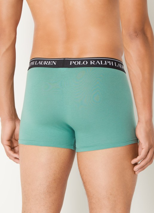Ralph Lauren Boxershorts met logoband in 3-pack - achterkant 2 mosgroen