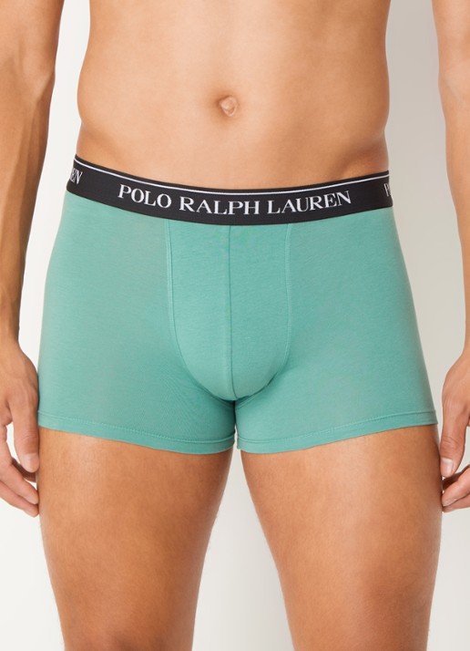 Ralph Lauren Boxershorts met logoband in 3-pack - detail mosgroen