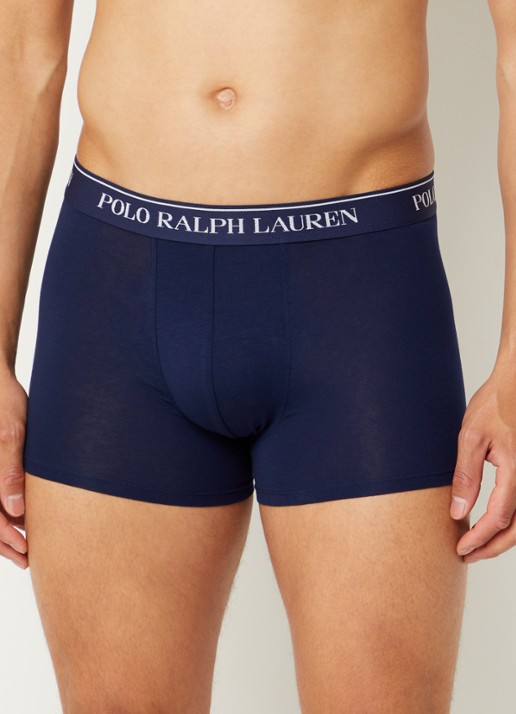 Ralph Lauren Boxershorts met logoband in 3-pack - voorkant 4 beige