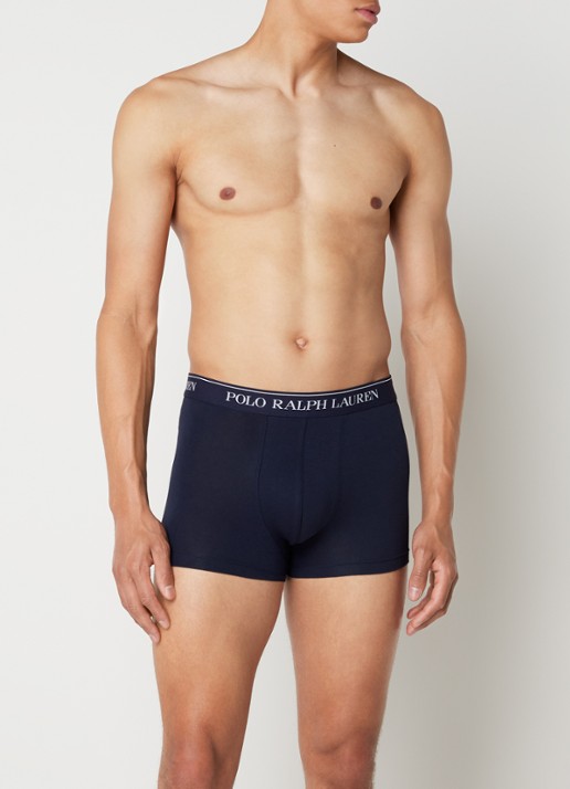 Ralph Lauren Boxershorts met logoband in 3-pack - voorkant 3 3pk cr nvy/cr nvy/ cr nvy