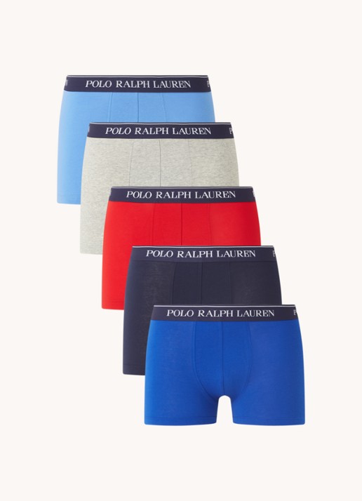 Ralph Lauren Boxershorts met logoband in 5-pack