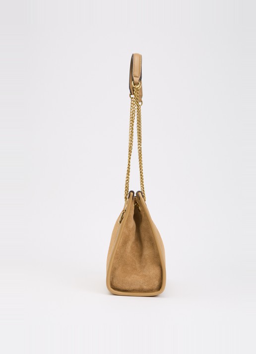 Ralph Lauren Bradley Medium schoudertas van leer - detail 3 camel