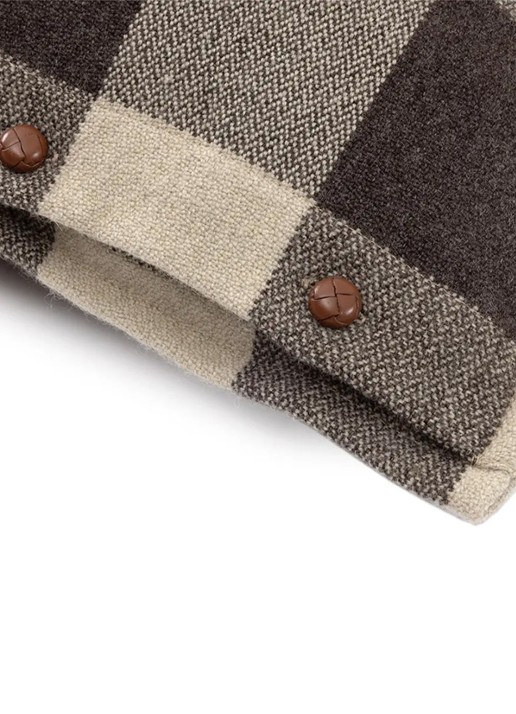 Ralph Lauren Canyon sierkussenhoes 50 x 50 cm - voorkant 3 donkergrijs