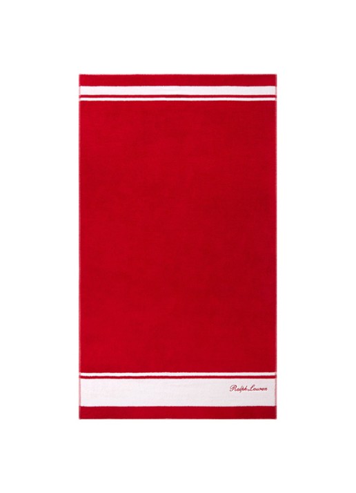Ralph Lauren Chesson strandlaken - 540 gr/m2 - 100 x 170 cm - voorkant rood