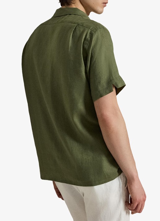 Ralph Lauren Classic fit overhemd van linnen met borstzak - achterkant 3 garden trail-30z6