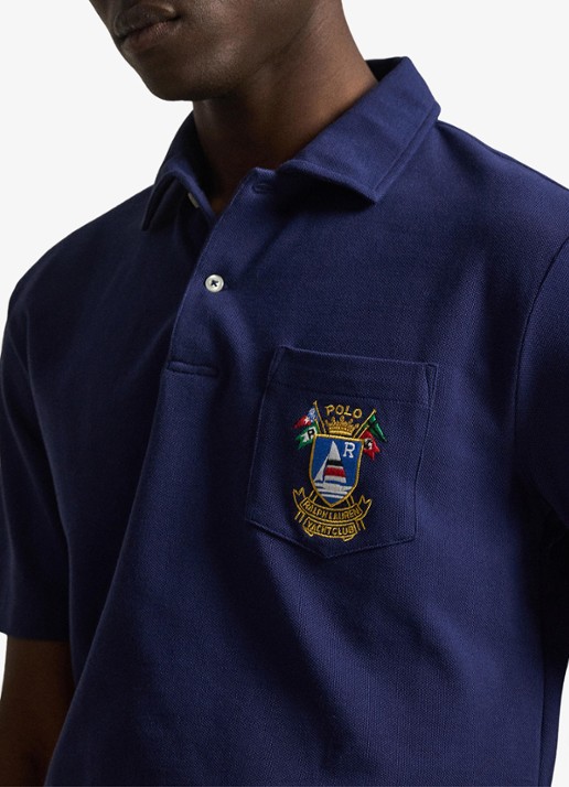 Ralph Lauren Classic fit polo met embleem - detail 4 dark cobalt / donkerblauw