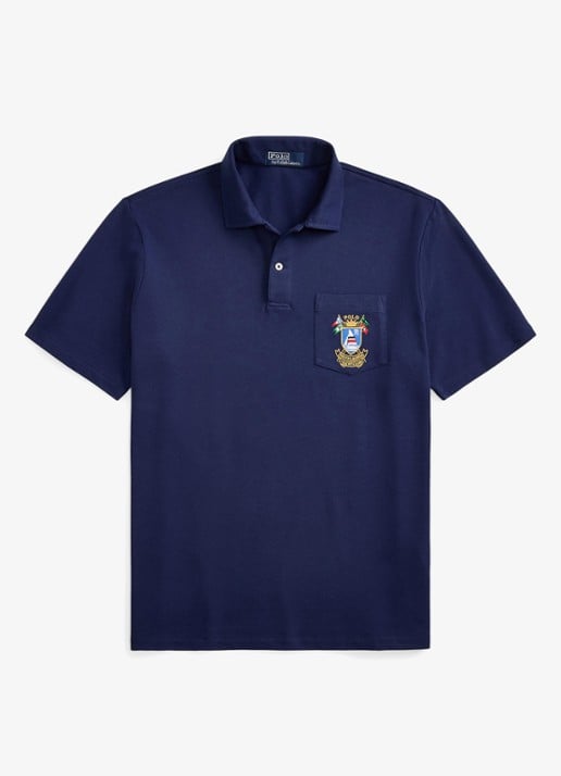 Ralph Lauren Classic fit polo met embleem - voorkant dark cobalt / donkerblauw