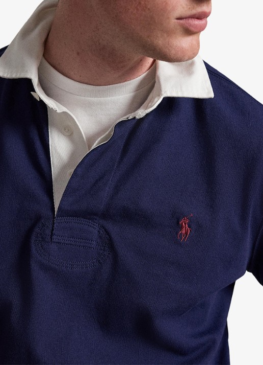 Ralph Lauren Classic fit polo met logoborduring - detail 4 newport navy / donkerblauw