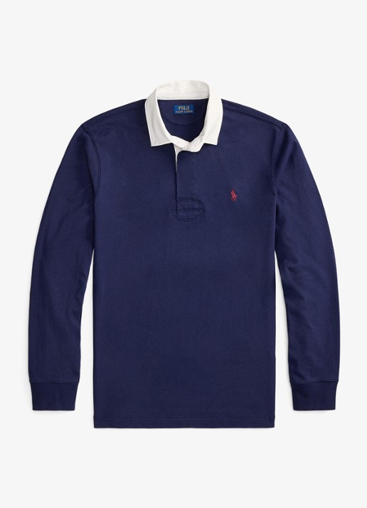 Ralph Lauren Classic fit polo met logoborduring - voorkant newport navy / donkerblauw