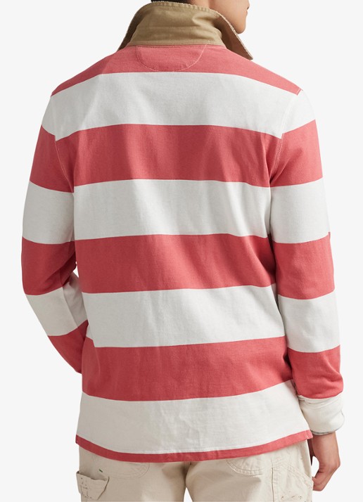 Ralph Lauren Classic fit polo met logoborduring - achterkant red sky / rood
