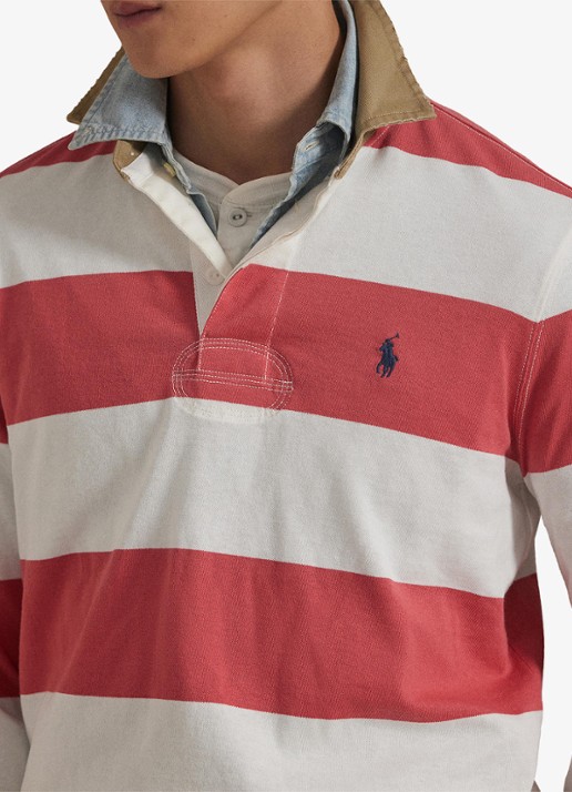 Ralph Lauren Classic fit polo met logoborduring - detail 3 red sky / rood