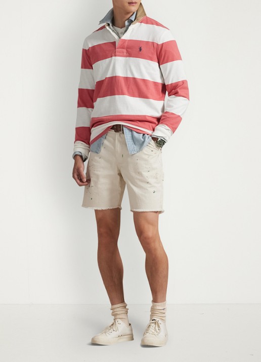 Ralph Lauren Classic fit polo met logoborduring - voorkant 5 red sky / rood
