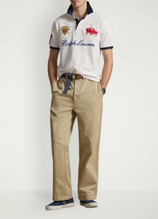 Ralph Lauren Classic fit polo met logoborduring - voorkant 2 white / wit