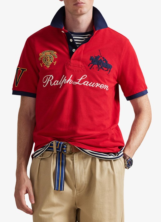 Ralph Lauren Classic fit polo met logoborduring - detail 3 rl 2000 red / rood