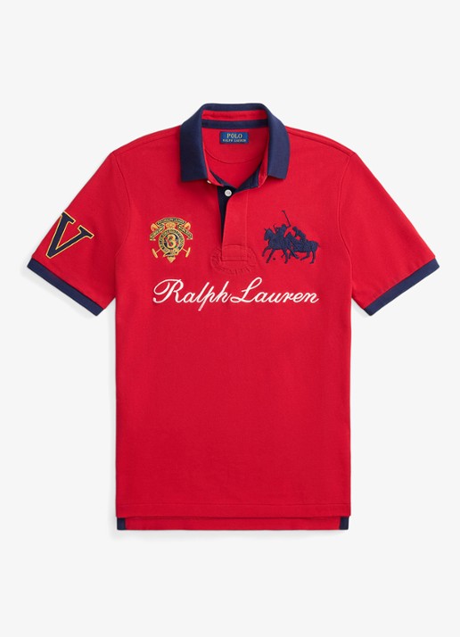 Ralph Lauren Classic fit polo met logoborduring - voorkant rl 2000 red / rood
