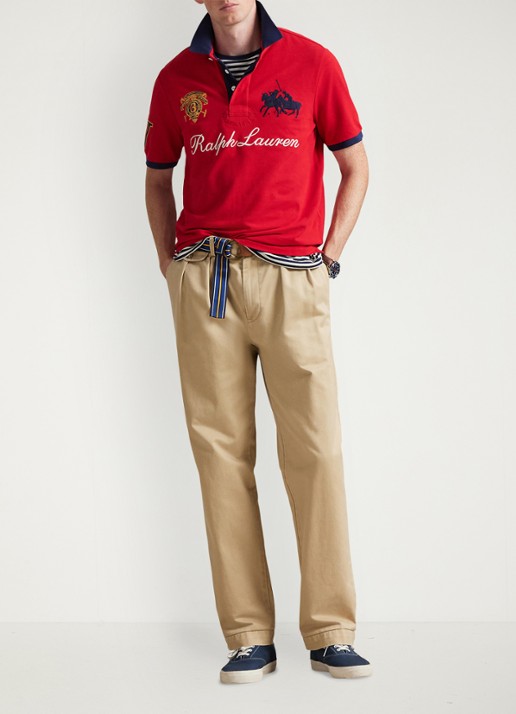 Ralph Lauren Classic fit polo met logoborduring - voorkant 2 rl 2000 red / rood