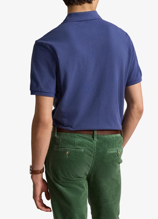 Ralph Lauren Classic fit polo met logoborduring - achterkant 5 light navy / donkerblauw