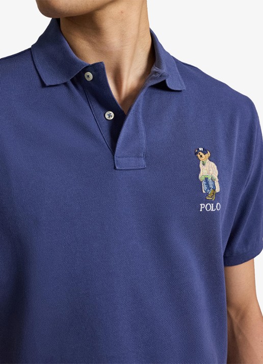 Ralph Lauren Classic fit polo met logoborduring - detail 4 light navy / donkerblauw