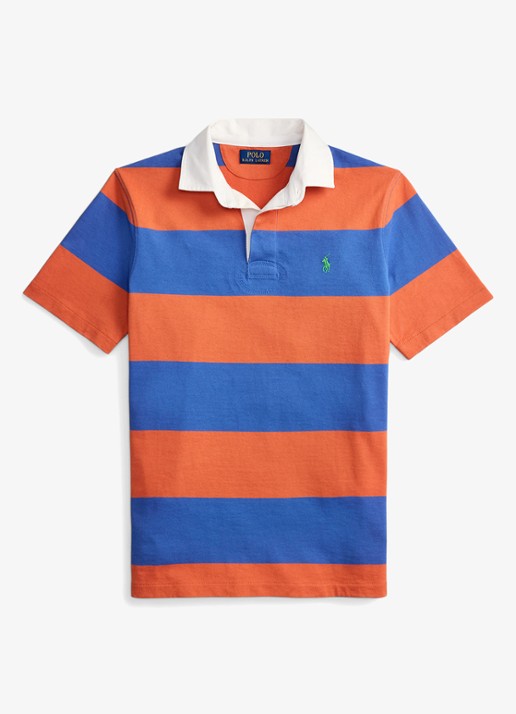 Ralph Lauren Classic fit polo met streepprint - voorkant solar sky/modern royal-zygh