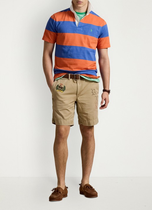 Ralph Lauren Classic fit polo met streepprint - voorkant 2 solar sky/modern royal-zygh
