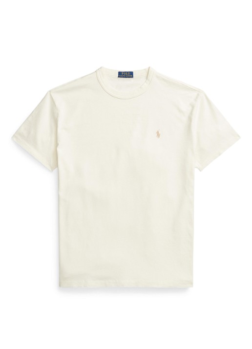 Ralph Lauren Classic fit T-shirt met ronde hals - voorkant 3 clubhouse cream / creme