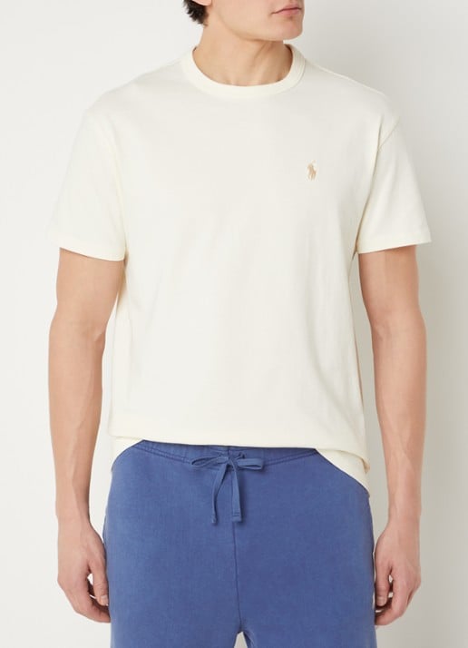 Ralph Lauren Classic fit T-shirt met ronde hals - detail 8 clubhouse cream / creme