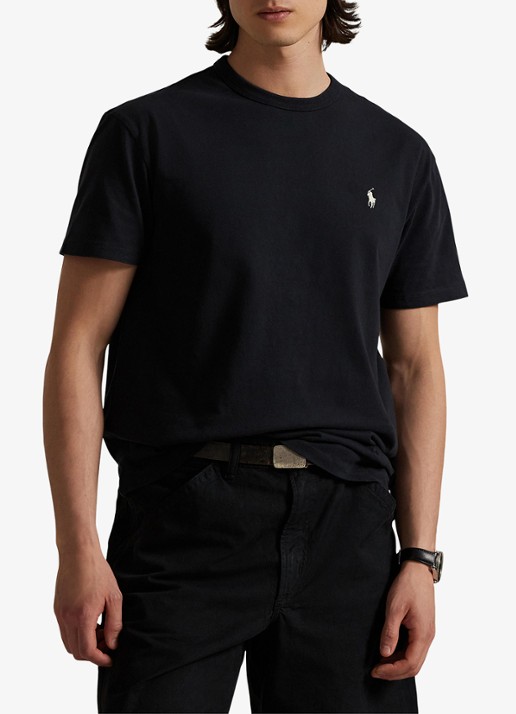 Ralph Lauren Classic fit T-shirt met ronde hals - detail 2 polo black / zwart