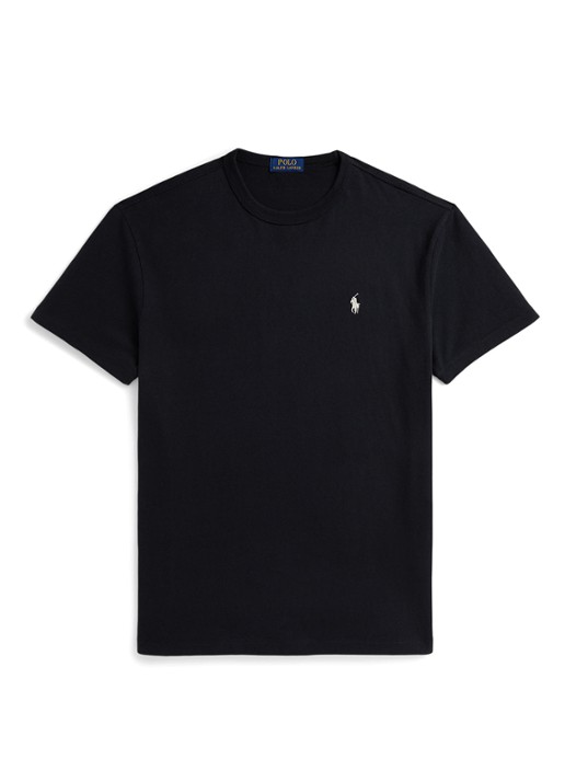 Ralph Lauren Classic fit T-shirt met ronde hals - voorkant 4 polo black / zwart