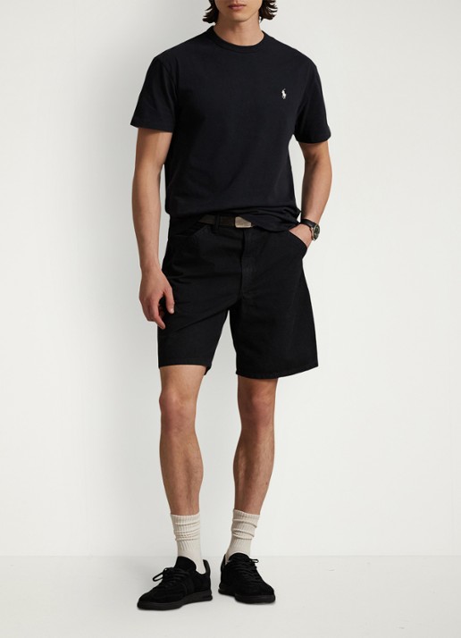 Ralph Lauren Classic fit T-shirt met ronde hals - voorkant 5 polo black / zwart