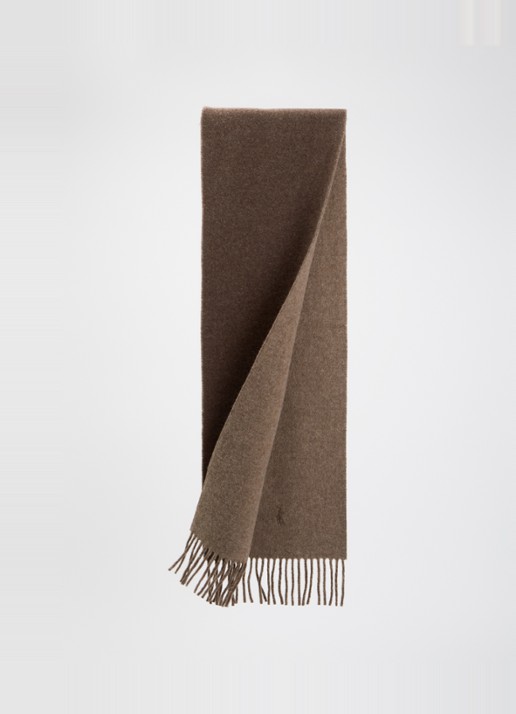Ralph Lauren Classic sjaal in wolblend - detail bruin