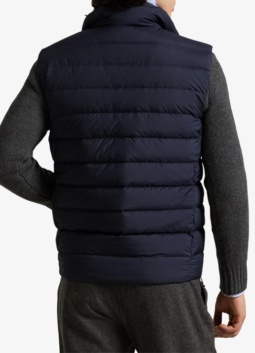 Ralph Lauren Colden bodywarmer met logoborduring - achterkant 4 collection navy / donkerblauw