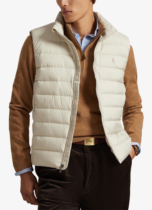 Ralph Lauren Colden bodywarmer met logoborduring - detail 9 basic sand / zand