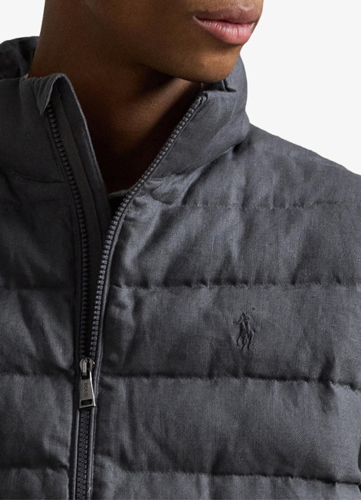 Ralph Lauren Colden bodywarmer met logoborduring - detail 5 grey cast / grijs