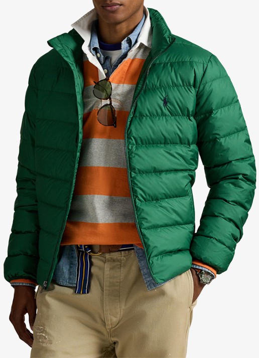 Ralph Lauren Colden gewatteerd jack met donsvulling en steekzakken - detail 4 new forest / groen