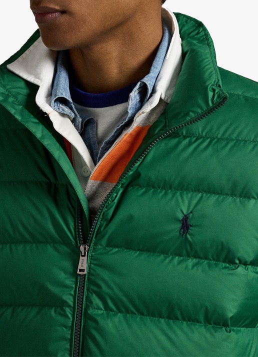 Ralph Lauren Colden gewatteerd jack met donsvulling en steekzakken - detail 5 new forest / groen