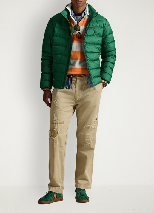 Ralph Lauren Colden gewatteerd jack met donsvulling en steekzakken - voorkant 3 new forest / groen