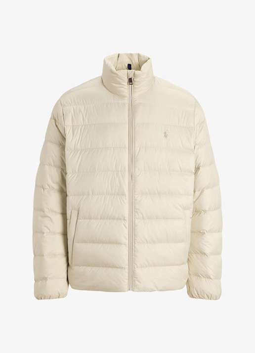 Ralph Lauren Colden gewatteerd jack met donsvulling en steekzakken - voorkant 3 basic sand / zand