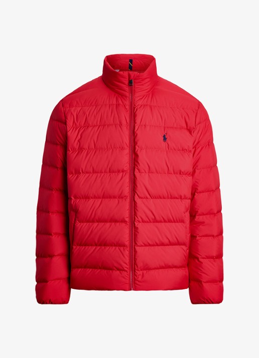 Ralph Lauren Colden gewatteerd jack met donsvulling en steekzakken - voorkant rl 2000 red / rood