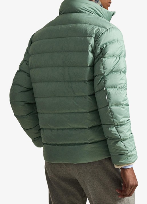 Ralph Lauren Colden gewatteerd jack met donsvulling en steekzakken - achterkant 5 light green / lichtgroen